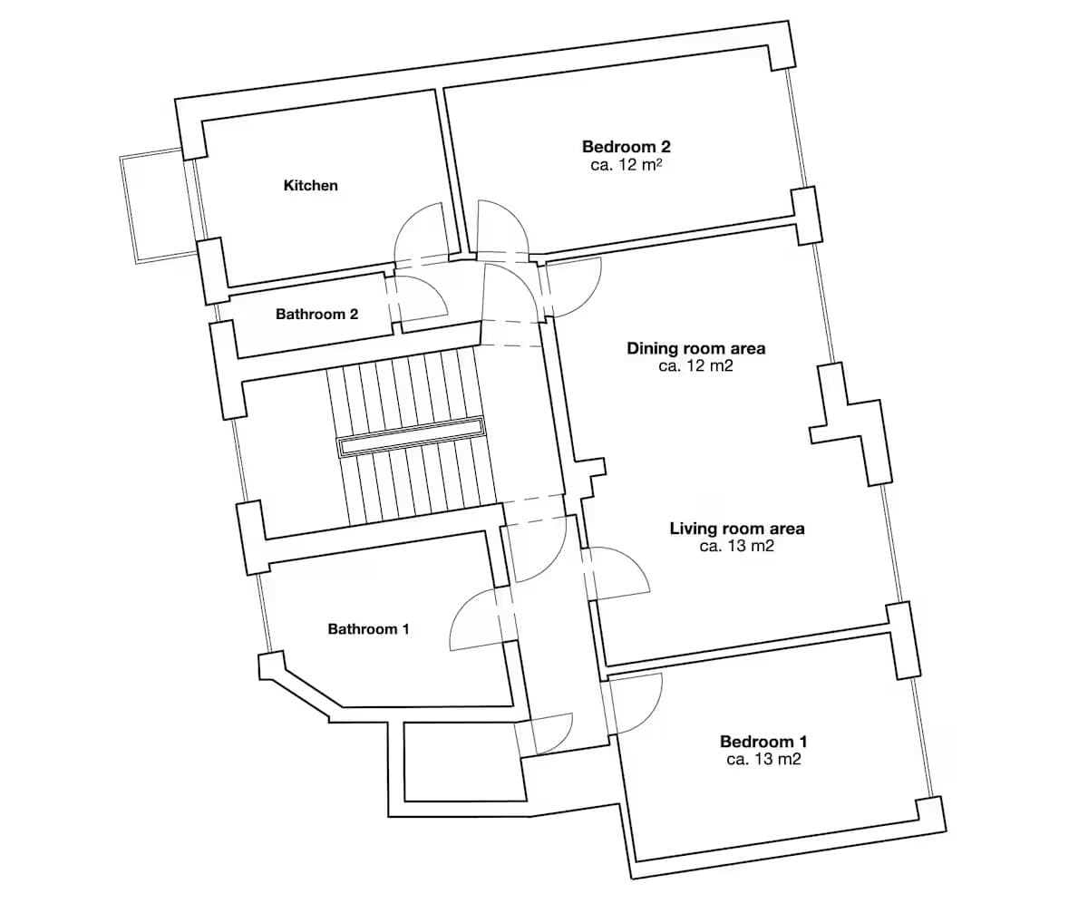 Grundriss von Hamburg-Ottensen Apartment